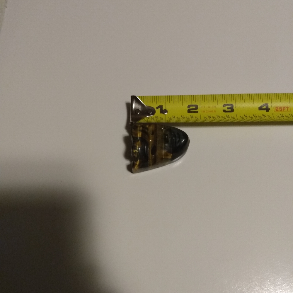 Tigers eye Tribal mask carving 34.2g - Picture 6 of 8